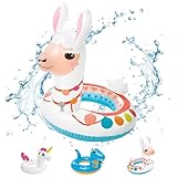 POPOYU Aufblasbares Schwimmring Kinder,Pool Tiere Aufblasbar Spielzeug,Pool Party Einhorn Dino Flamingo Schwimmreifen,Sommer Wasser Pool Floatie Pool Ring für Schwimmbad-Party, Strand Partyzubehör
