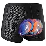 Ulhnei Fahrradhose Herren Radunterhose 5D Gepolstert Radhose Kurz Radlerhose Atmungsaktive schnelltrocknende stoßfeste Fahrrad Unterhosen Fahrradunterhose