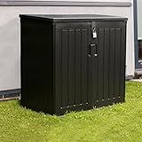 Olsen & Smith 775L Große Gartenaufbewahrungsbox - Robuster Gartenwerkzeugkasten Wetterfest mit Vorhängeschloss Massive Kapazität Outdoor Storage Schuppen Schrank für Gartengeräte, Mülleimer und Kissen