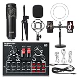NHJYKJ Audio -Mixer Kondensatormikrofon -Bündel -Mikrofon -Kit V8 Live -Soundkarte BM800 Mikrofon -Mobiltelefon Computer Universal Sound Card Audio Qualität (Color : 2)
