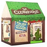 SweHouse Spielhaus Kinder Indoor - Kinderzelt mit aufrollbarer Tür und Fenstern für Spielbereich Dekor - Spielzelt für Drinnen ab 4 Jahre Grün