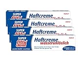 fittydent super Haftcreme, Klebt statt nur zu haften – einen ganzen Tag, Für Voll- und Teilprothesen, Geschmacksneutral, Ohne Farb- und Aromastoffe, (4er Pack, 40 g)