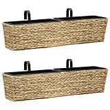 Mimdixy Blumenbeet Kräutertopf,Blumenkasten 2 STK. Wasserhyazinthe