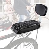 CEASELESLY Fahrrad rücksitzkissen,Fahrrad gepäckträger Sitz,PU Leder Kinder Fahrrad Hinten Sitz Kissen,Kinder Fahrrad hinten Sitz Kissen für Mädchen/Jungen/Kinder,für Befestigung am Gepäckträger