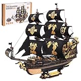 ROKR Seepferdchen Barke MCB02 3D Puzzle Holz Modellbausatz Modellbau Schiffsmodell Erwachsene Bauen Bausatz Holz Basteln Dekoration Einzigartig Geschenk für Männer