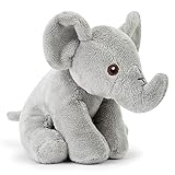 Zappi Co 100% Recycled Plüsch Elefant Plüschtier (13-15cm) Gefüllte weiche kuschelige Tiere Sammlung für Neugeborene Kind erstes Kind