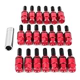 LUCKDANO Lug -Bolzen, Radbolzen mit 20 Pcs M12*1,5 Mm Aluminium für 1 Serie E81 E82 E87 E88 (Rot)