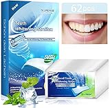 Teeth Whitening Strips Zahnweiß Streifen für Zahnschmelz - 62 White Stripes Bleaching Zahnaufhellung Weisse Zahnbleaching Weiße Zähne Aufhellen
