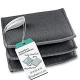 ELEXACLEAN Spülschwamm Topfreiniger Schwämme (3er Set, 10x8 cm, Dunkel-Grau) waschbar zum wiederverwenden, mit Mikrofaser