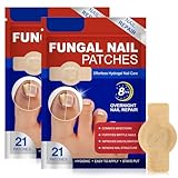 Nagelpilz Pflaster, 42 Stück Fungal Nail Patches, Mehrzweck nagelpilzpflaster behandlung schnell intensi, Fungal Nail Pflaster für Beschädigte Nägel und Erscheinungsbild Verfärbter Näge