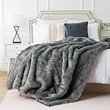XIBANY Flauschige Weiche Kunstfelldecke,Lange Haare Dicke Decke,Warm Winter Wohndecke Couchdecke,für Sofa und Bett,150×200cm