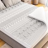 CATAVANA - Matratzenauflage, 140 x 200 cm, Memory-Schaum, 5 cm, hohe Dichte, ergonomischer Komfort mit Stützzonen, für Doppelmatratzen, Schlafsofa und Schlafsofa