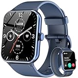 Smartwatch für Herren Damen, 4,7 cm Fitnessuhren, KI-Stimme, Anrufe tätigen/annehmen, 100+ Sportmodi, SpO2 Herzfrequenz-Schlafmonitor, Kalorien-Schrittzähler, Fitness-Tracker, Smartwatch für Android