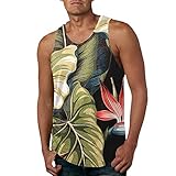 Herren Sommer Casual Mode Tank Top Hawaii Gedruckt Umlegekragen Lose Casual Ärmellose Bluse Atmungsaktiv Sommer Casual Tops, grün, XXL