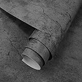 JSEVEM 40CM×3M Selbstklebende Tapete Betonoptik Grau Klebetapete Wandtapete Selbstklebend Beton Blau Schwarz Graue Wand 3d Effekt Betontapete Möbelaufkleber Tapeten Klebefolie Matt für Badezimmer