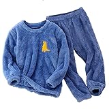 Kleinkind Jungen Mädchen Winter Langarm Cartoon Prints Fleece Pyjamas Tops Hosen 2 STÜCKE Outfits Kleidung Set Fußball Trainingsanzug Kinder Baby Kleidung Jungen 80