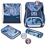 Herlitz Schulranzen Set 6-teilig Tech Mech Ergonomische Ultraleichte Schultasche 1.Klasse Junge Mädchen Kinder 16 L