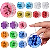 Rppiup LED Licht YoYo, 18 Stück Kunststoff Responsive Yoyo für Kinder, JoJo Kinder, 9 Farben Leuchten Yoyos für Kinders, JoJo Spielzeug für Anfänger, für Party Gastgeschenk, Preise