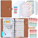Budget Planner / Binder A6 - ANYUKE Sparchallenge Geldbuch mit Hüllen, Finanzplaner Ringbuch Ordner Organizer für Geld aufbewahrung Hefter, Familienbudgetplaner