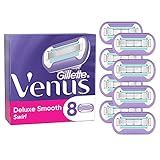 Gillette Venus Deluxe Smooth Swirl Rasierklingen Damen, 8 Ersatzklingen für Damenrasierer mit 5-fach Klinge