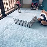 Squares Puzzle MatSoft Comfort Salonteppich, 10-teilige waschbare Eva-Bodenmatte für den Innenbereich, ineinandergreifende Schlafzimmerteppiche, moderner Schallschutzteppich, leicht zu zerle