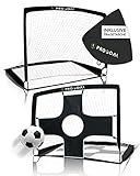PROGOAL® - [2er Set] Pop up Fußballtor faltbar - Fussballtore für Kinder & Erwachsene - inkl. Tragetasche - Tore für Garten, Park, In- & Outdoor - Torwand mit Reflektoren - IFV zertfiziert