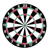 WinGluge Dartscheibe 40.5CM, Steeldart Darts Set Dartspiel, Einsteiger Steeldartscheibe Aus Paper Board, Dartboard Professionelle, Dart Scheibe, für Geeignet Outdoor Aktivitäten und Familientreffen