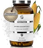 QIDOSHA® Master Aminosäuren Komplex Kapseln hochdosiert, nach Vorbild des menschlichen Aminosäuremusters nach Dr. Moretti, 8 essenzielle Aminosäuren ergänzt um Vitamin B6, über 2gr/Tagesportion, vegan