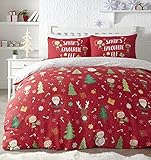Bedlam Elf & Santa-pflegeleichtes Bettbezug-Set, Polycotton, Mehrfarbig, Einzelbett