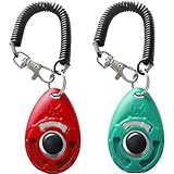 HoAoOo Pet Training Clicker mit Handschlaufe - Hundetraining Clicker (Neu Rot + Blaugrün)