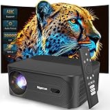 Nigecue Beamer 4K [Netflix Official & Dolby Audio], Autofokus/Auto Trapezkorrektur 30000L WiFi6 Bluetooth 1080P Full HD Projektor, Smart Video Beamer Heimkino, Kompatibel mit YouTube/Prime Video