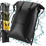 Nordlight Dry Bag 35l - (Schwarz) Roll Top Rucksack mit gepolstertem Tragegurt, wasserdichte Tasche für Wassersport, Fahrrad, Kurierrucksack, Trekking, Angeln