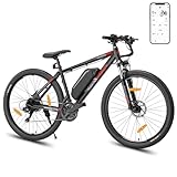 Eleglide M2 E Bike Herren Damen mit 36V 15Ah Abnehmbarer Akku, 27,5/29 Zoll Offroad E Mountainbike, Elektrofahrrad Pedelec mit APP, 24 Gänge Schaltung, Reichweite bis zu 125 KM (29 Zoll)