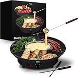 MikaMax Elektrisches Fondue-Set – Fondue für Käse und Schokolade, Electric Fondue, 260 ml – Inklusive 2 Gabeln