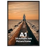 EYMPEU Bilderrahmen A1, 1 Stück, Posterrahmen für die Wand, geeignet für Büros und Wohnungen, Schwarz