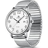 Herren Uhr UhrenHerren Analog Quarzuhr Wasserdicht Armbanduhr Herren Easy Reader 38mm Erweiterungs Band Fashion Business Armbanduhr mit Datum