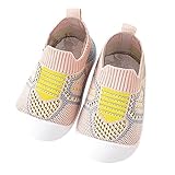 TDEOK Kleinkind Kinder Kleinkind Neugeborenes Baby Mädchen Schuhe Erste Atmungsaktive Weiche Rutschfeste Verschleißfeste Krippenschuhe Prewalker Sneaker Chucks Baby (Pink, 28 Toddler)