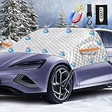 COZII Frontscheibenabdeckung Winter, Groß Auto Windschutzscheibenabdeckung mit 12 Magnet, Faltbar Autoabdeckung Winter für Gegen Schnee, Frost, UV, Sonne, 234 * 146cm