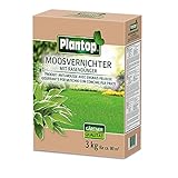 Plantop Moosvernichter mit Rasendünger mineralischer NK-Dünger mit Eisen 14+5+6 FE zur Moosbekämpfung 3,0 kg