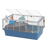 Ferplast Käfig für Hamster oder kleine Nagetiere CRICETI 15 Hamsterkäfig mit Zwei Ebenen, Zubehör inklusive, Weiß lackiertes Metall mit Kunststoffrahmen und Boden, 78 x 48 x h 39 cm