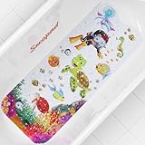 Secopad Original Antirutschmatte Badewanne Baby, 100x40 cm Badewannenmatte rutschfest Kinder, Badematte Kinder Badewanne oder Dusche, 100% BPA frei & Maschinenwaschbar