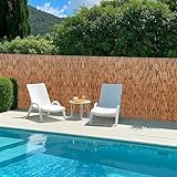 Bambus-Zaunrolle für Garten, Terrasse, Balkon und Pool, umweltfreundlich und einfache Installation (90 x 1200 cm), langlebige Bambusmatte