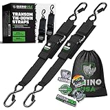 Rhino USA Bootstrailer-Gurte (2er-Pack) - Hochbelastbare 5 cm x 1.2m Boots-Zurrgurte für Anhänger - Ultimative verstellbare Heckzurrgurte für sicheres Trailern mit Boot, Jet-Ski & mehr!
