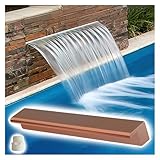 EdelstahlPoolbrunnenWasserFeatureKitModernWandmontageWasserfallSpillwayforGardenBronzeFinish170cm(1.7 m) CascadingPondDecor