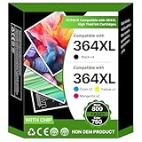 Washope 364XL Kompatibel für HP 364 Druckerpatronen für HP Photosmart 5520 Druckerpatronen Deskjet 3520 3522 3524 Patronen officejet 4620 4622 (10er-Pack)