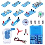 Elektronik Schaltungen Set für Kinder – Lernspielzeug mit Motor, Glühbirne & Kabeln – Elektrotechnik Experimentierkasten für Physik & Mint-Bildung für Kinder ab 5 Jahren