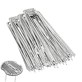 Zeltheringe - 5 Zoll Edelstahl Bodenanker | U-förmige Edelstahlpfahl - Robuste Gartenzeltheringe für Camping Landschaftsbau