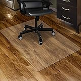 Kuyal Clear Stuhlmatte für Harte Böden 90x120cm transparente Fußmatten Holz- / Fliesenschutzmatte für Büro & Zuhause (36'x 48' Rechteck)