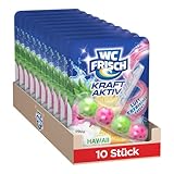 WC FRISCH Kraft Aktiv Duftspüler Urlaubsträume Hawaii (10er Pack), WC Reiniger sorgt für Reinigung bei jeder Spülung, Duftsteine für langanhaltend frischen WC Duft