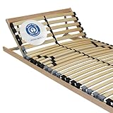 Beco Lattenrost, Easyfix K, 90 x 200 cm, Blauer Engel Zertifiziert, Test SEHR GUT, 28 Federholzleisten, einfache Selbstmontage, Kopfteil verstellbar, Made in Germany, 100 Nächte Testschlafen